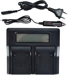 DSTE® LCD 1.5A Fast Charging Dual Batterie Ladegerät (EU-Stecker) Compatible für BP-A30,BP-A60,BP-A90,Canon EOS C200,C200B,XF705 4K UHD,C220B,C300 Mark II PL Cinema als Canon CG-A10,CG-A20 Ladegerät