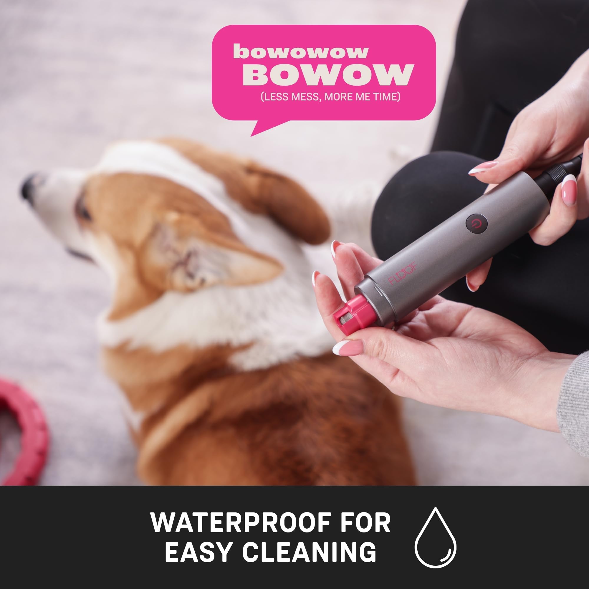 FLOOF Cortaúñas para perros para aseo y amoladora de uñas para perros, kit profesional de aseo para perros para experiencia similar a un salón, libertad Powershare de 20 V, sistema portátil de aseo