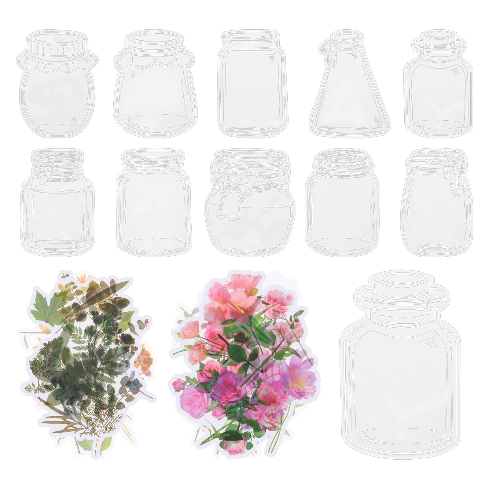 PATIKIL Transparent Dried Flower Bookmarks
