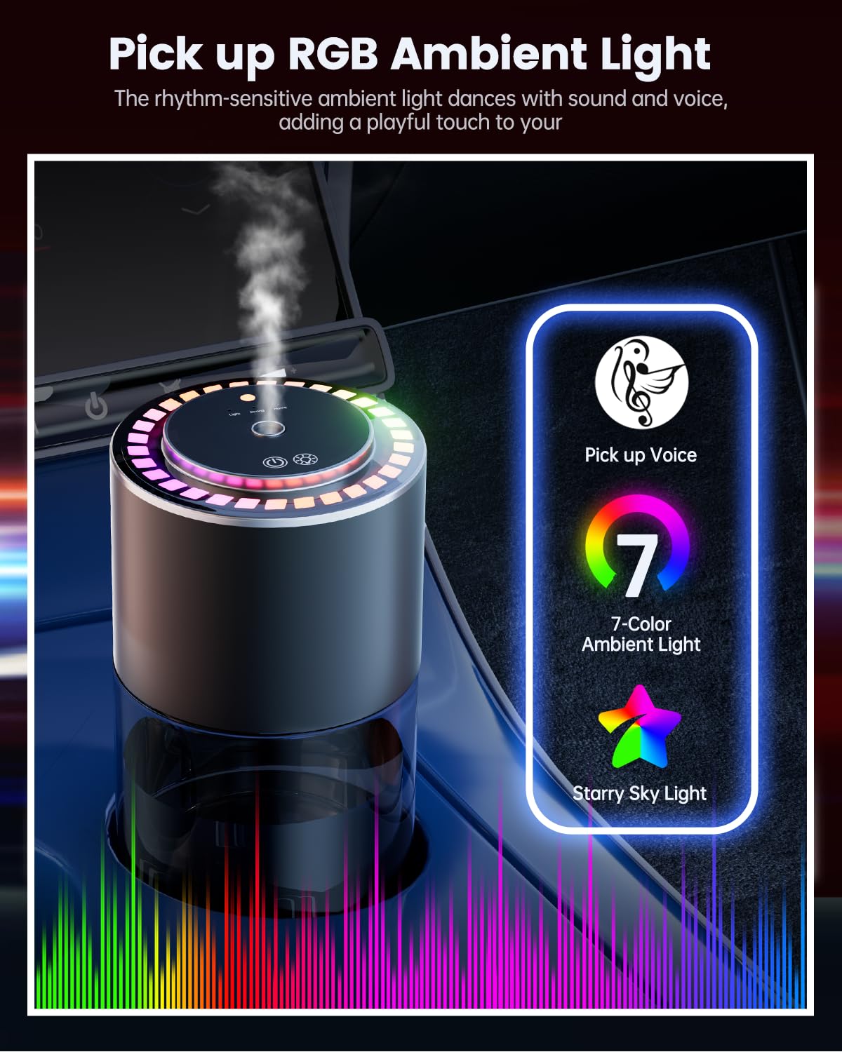 Ambientador de coche AI 2025, difusor eléctrico inteligente para automóvil con 160 ml/botella de perfumes (colonia), difusor de aceite esencial que dura 6 meses, encendido/apagado automático, 3 modos