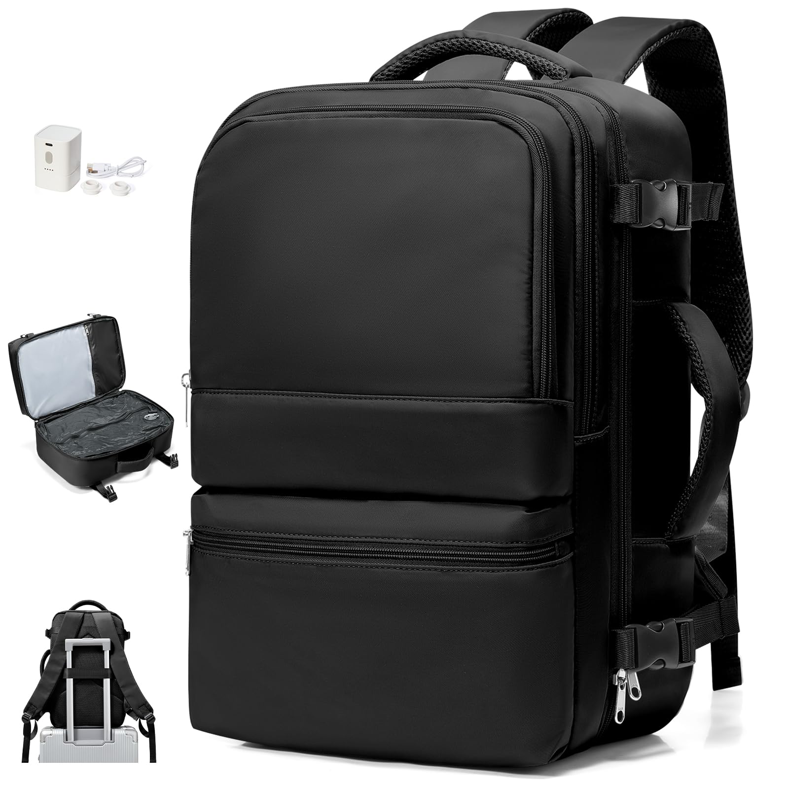 Handgepäck Rucksack Damen Travel Backpack 40x20x25 für Ryanair Reiserucksack Daypacks Mädchen Rucksack Wasserdicht Business Rucksack Damen Weekendertasche Schwarz