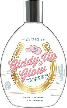 Tan Asz U Giddy Up & Glow Tanning Lotion 500X Sedona Sunset Wildbronzer 13.5 Fl Oz