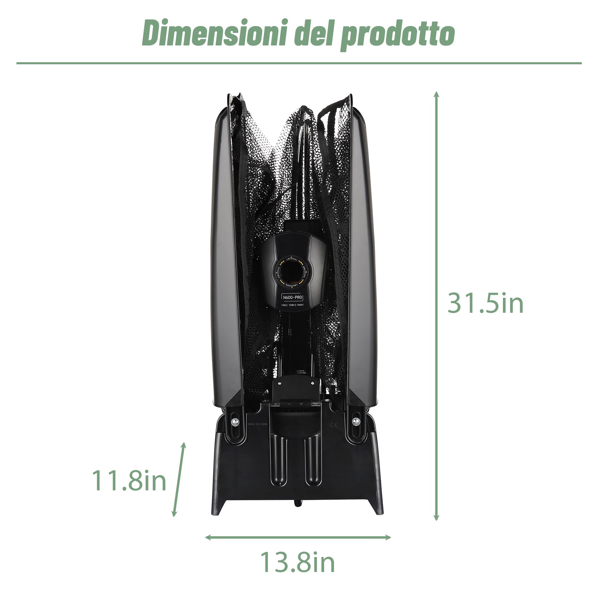Robot per tennis di tavolo/Macchina per palle di ping-pong con telecomando e robot per tennis di tavolo dotato di rete