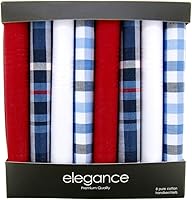 Vista 2 de Retreez juego de 8 pañuelos surtidos de puro algodón para hombre