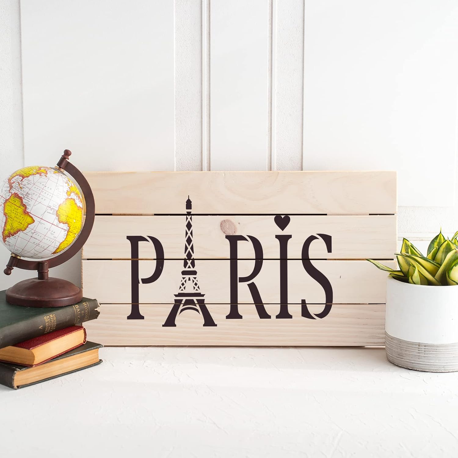 Paris Stencil - Durable for Designing Travel Journals and Scrapbooks, Paris Design Stencils