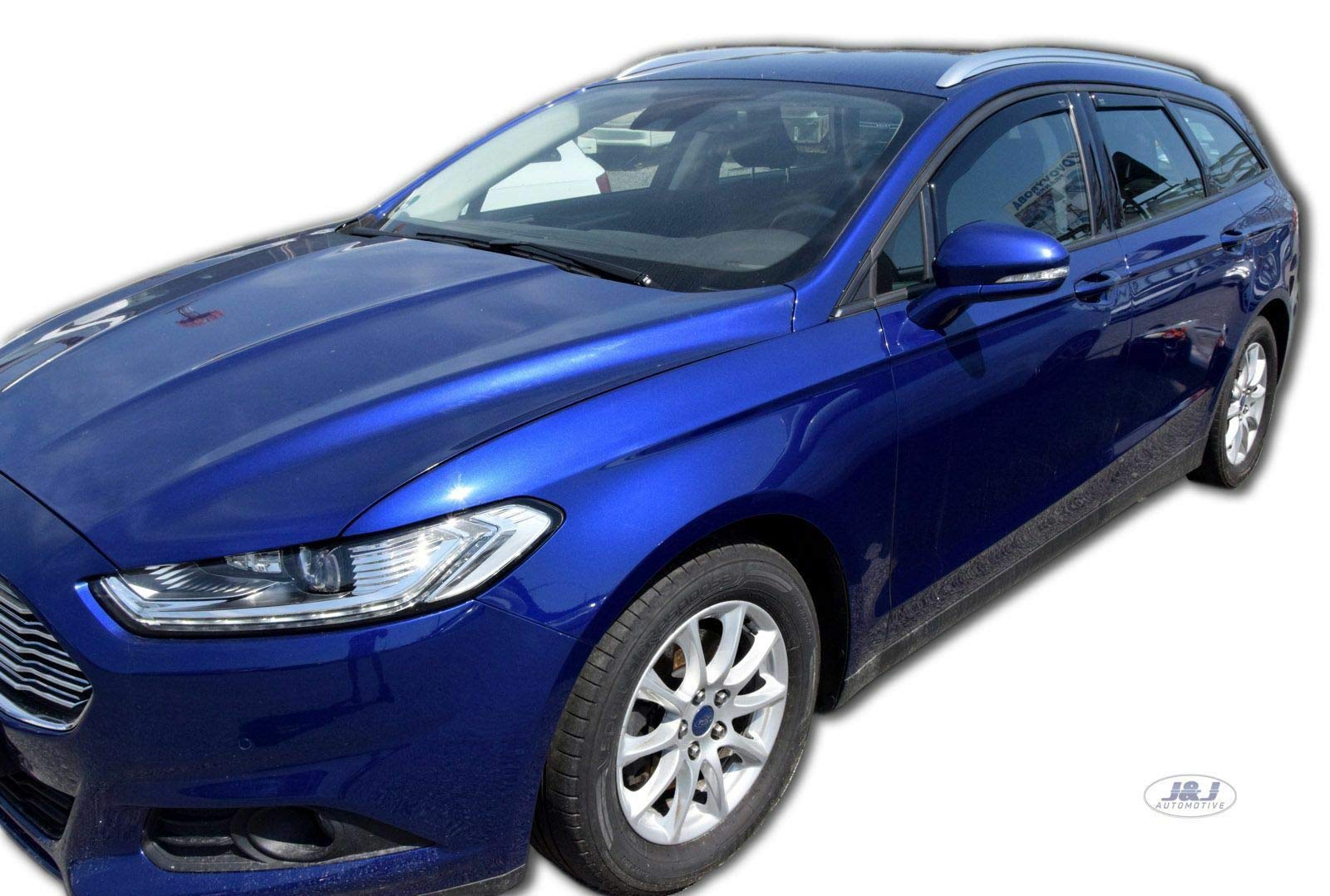 J&J AUTOMOTIVE Windabweiser passend für Ford Mondeo 2015-2022 4tlg, Heko Regenabweiser Vorne Hinten Getönt Dunkel Passform