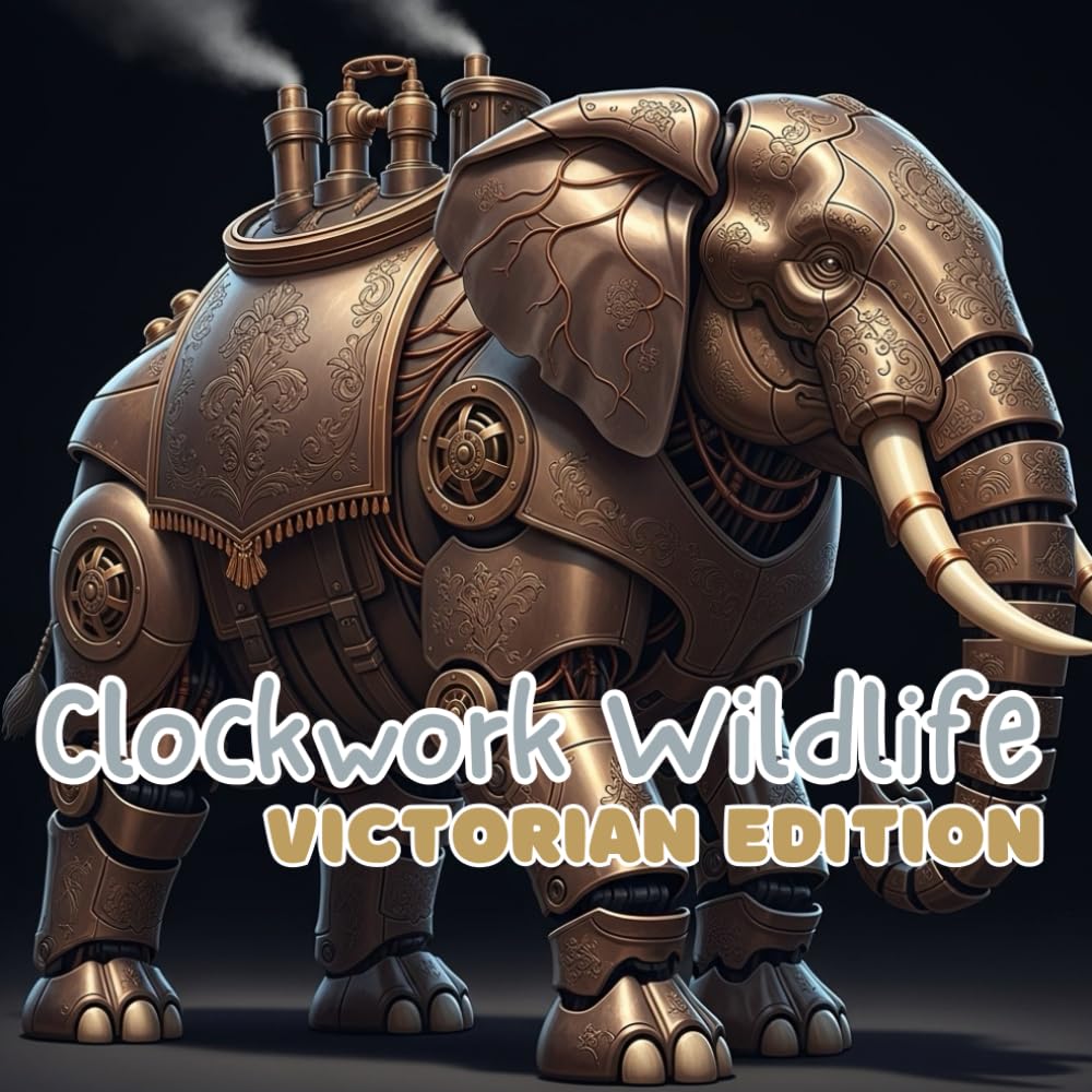 Clockwork Wildlife | Victorian Edition: Ornate Steampunk Mechanical Animal Coloring Book for Adults (Clockwork Wildlife : Luxury Steampunk Mechanical Animal Coloring Book for Adults)