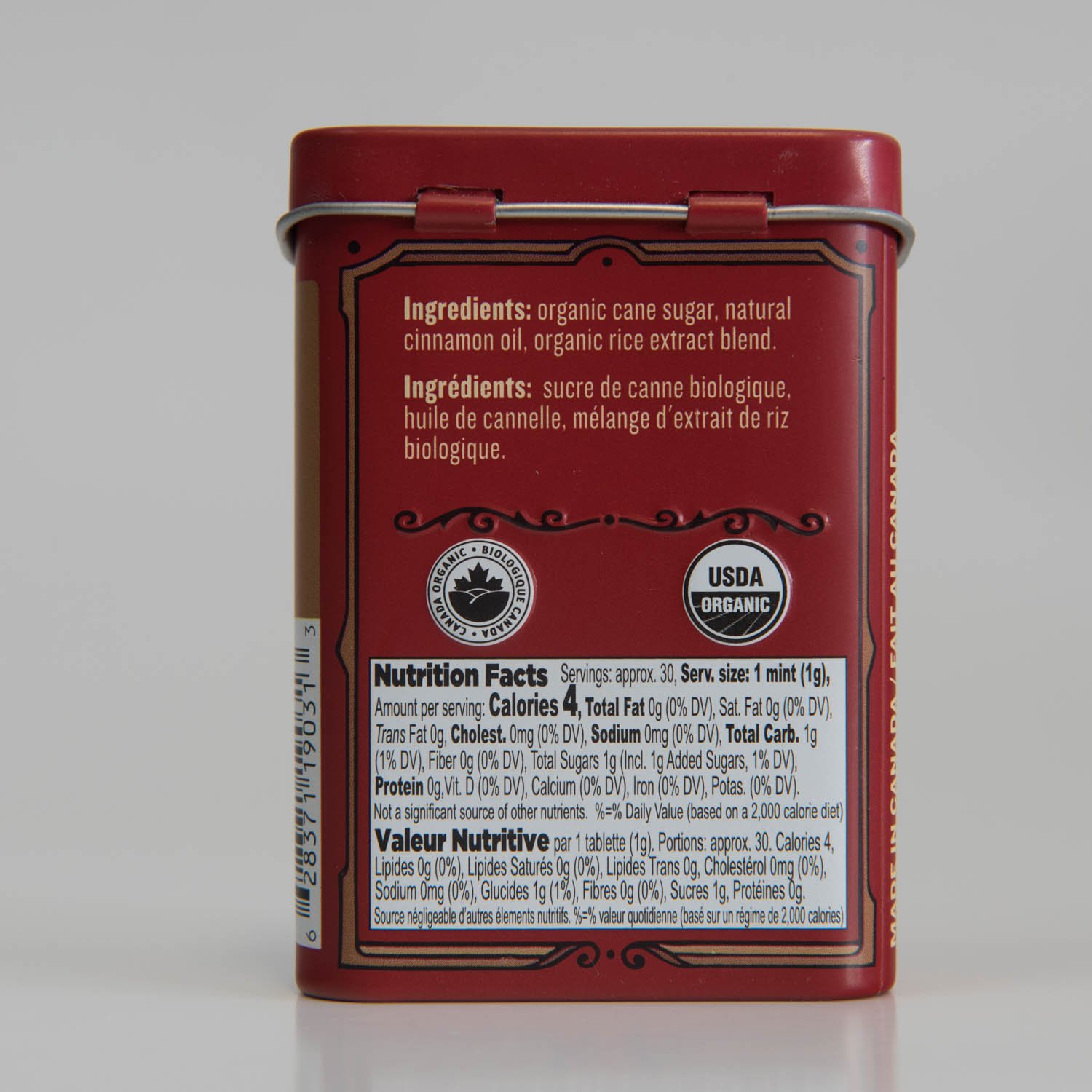 Clawhammer Organic Mints Hot Cinnamon - 30 Count Tin (Pack of 12) | Bold Organic Candy Mints with Spicy Cinnamon Flavor, No Artificial Colors or Sweeteners | Kosher, Vegan, Gluten Free