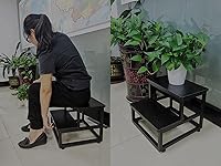 Vista 81 de Taburete de pie para adultos y niños, taburete resistente para armario, taburete de pie resistente para cocina, baño, dormitorio, soporta hasta 500