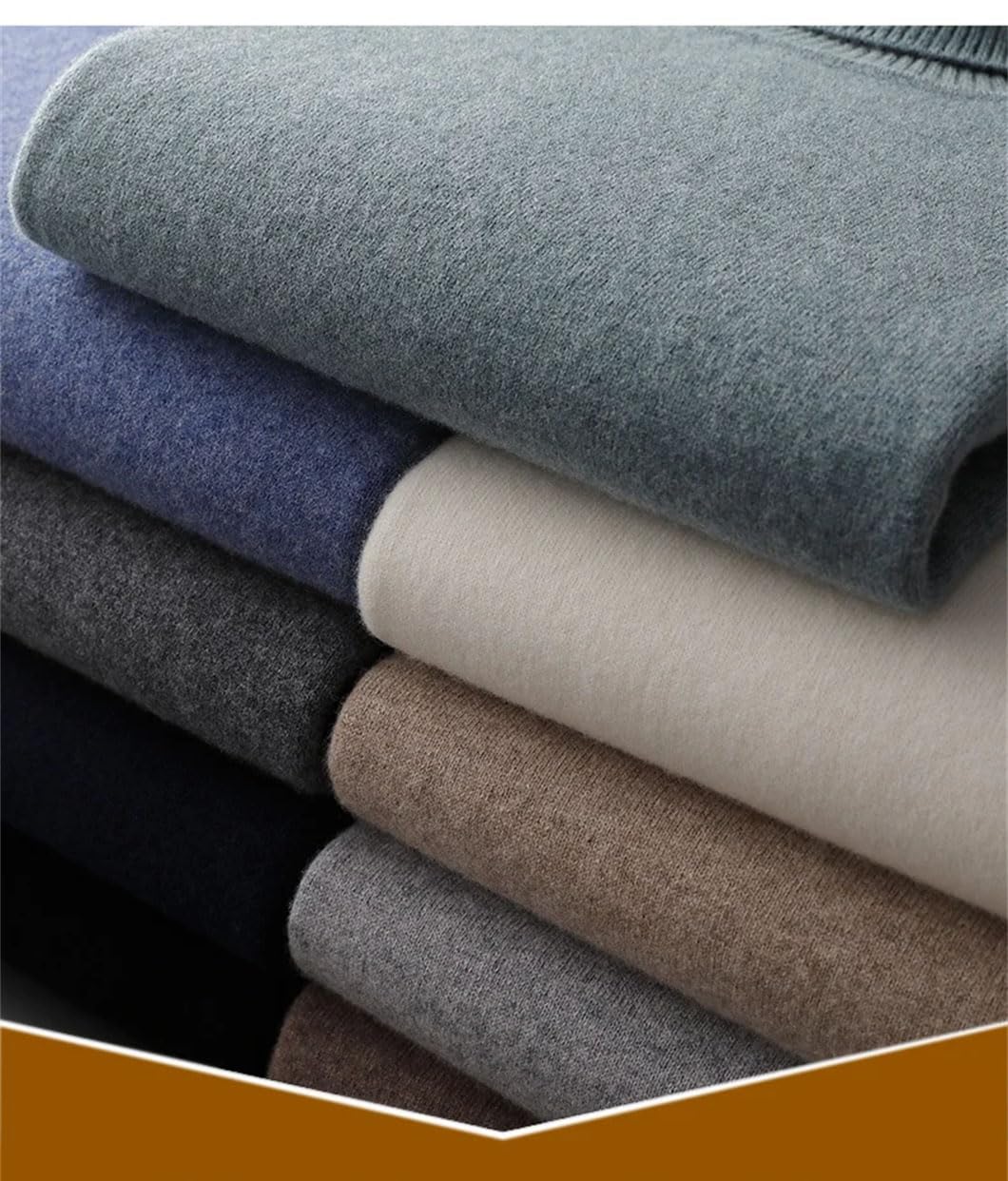 Pullover da uomo Maglioni di Lana Collo Alto Maglione Addensato Caldo Sciolto Tinta Unita Maglione Manica Lunga