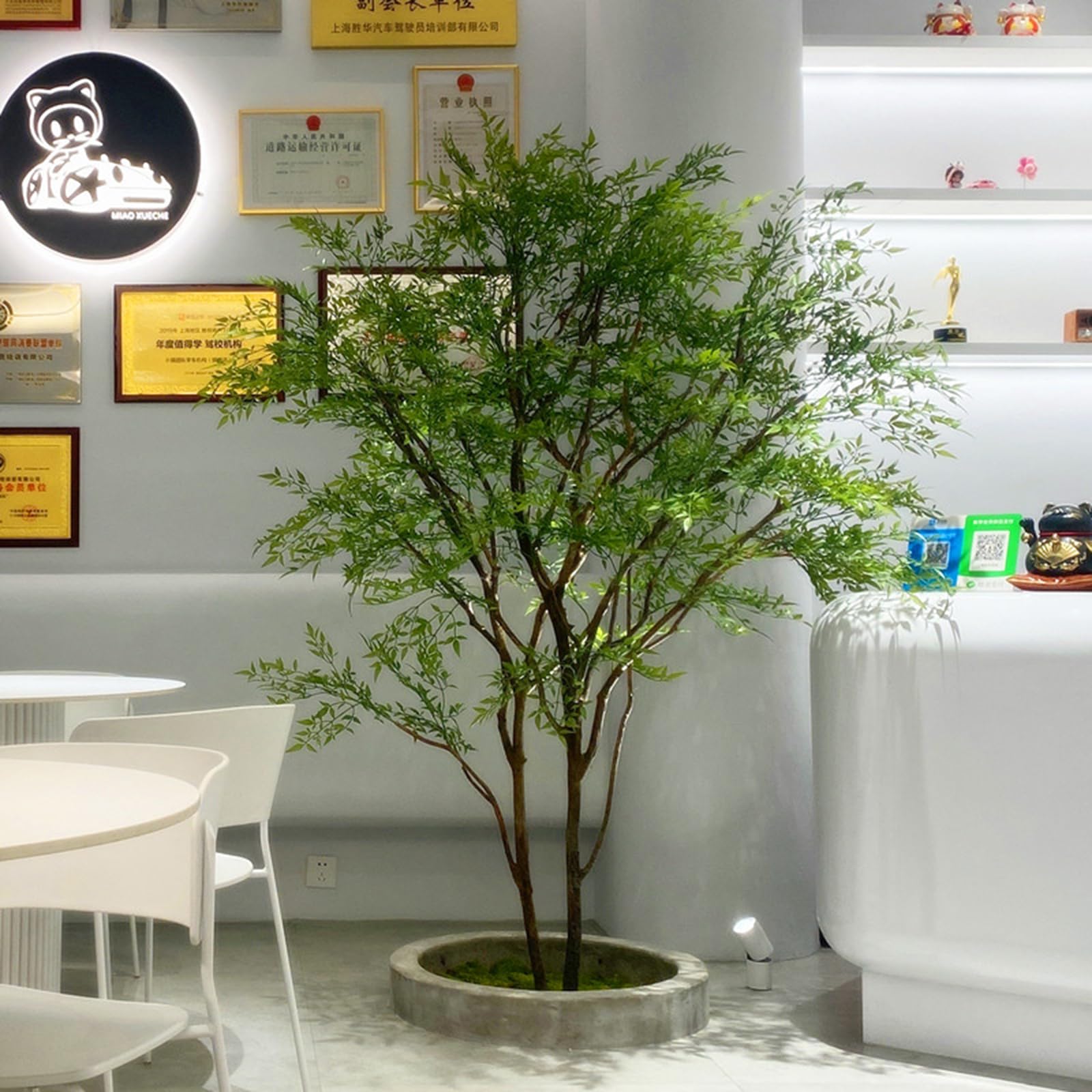 Arbre Artificiel Faux Arbre Fausses Plantes Arbre Artificiel Faux Japonais Cloche Cheval Plante Plante en Pot pour Intérieur Salon Bureau Mariage H 1,4 M/4,5 Pieds Decoration
