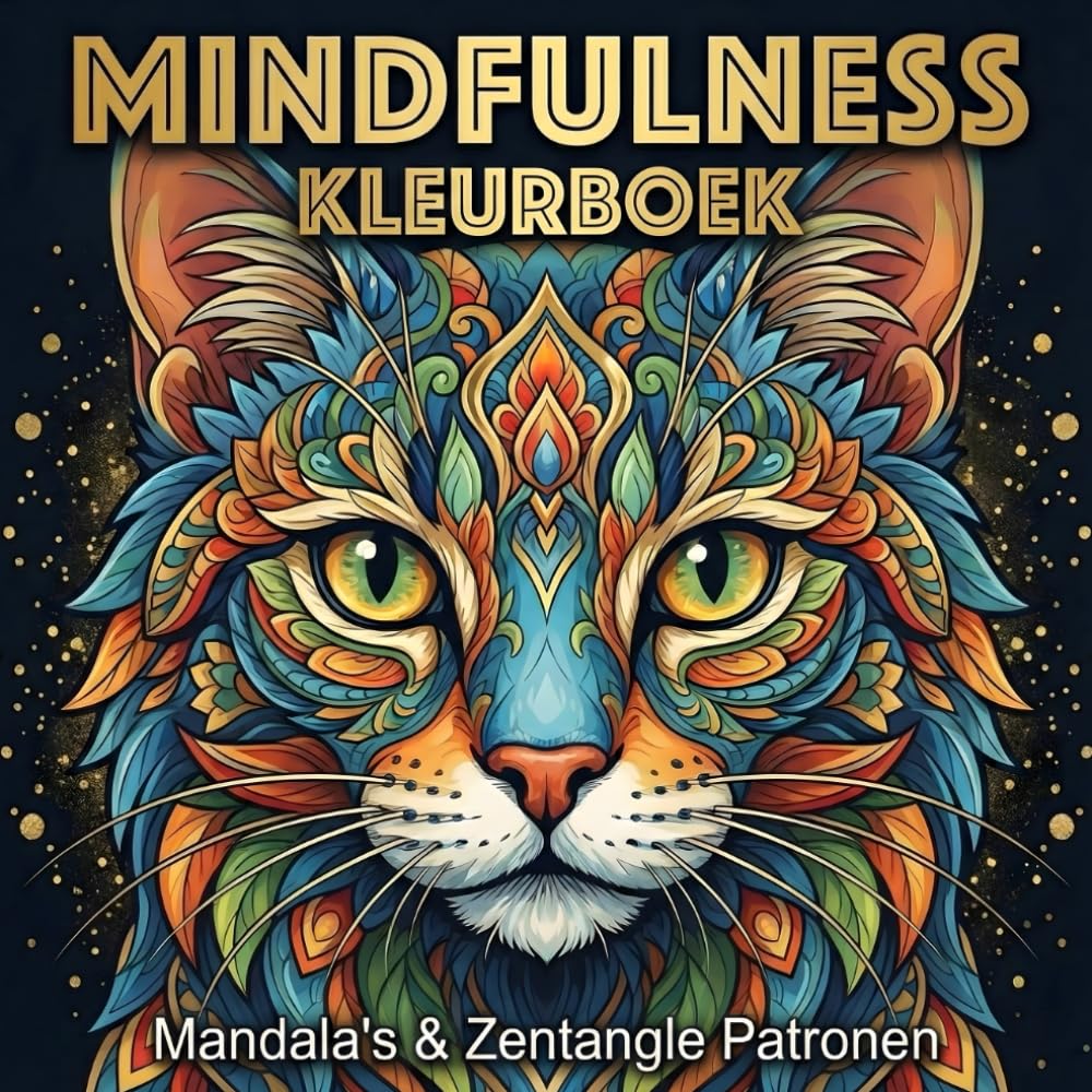 Mindfulness Kleurboek: Mandala's & Zentangle Kunstmotieven met Dieren voor Volwassenen: Ontspanning en Stressvermindering