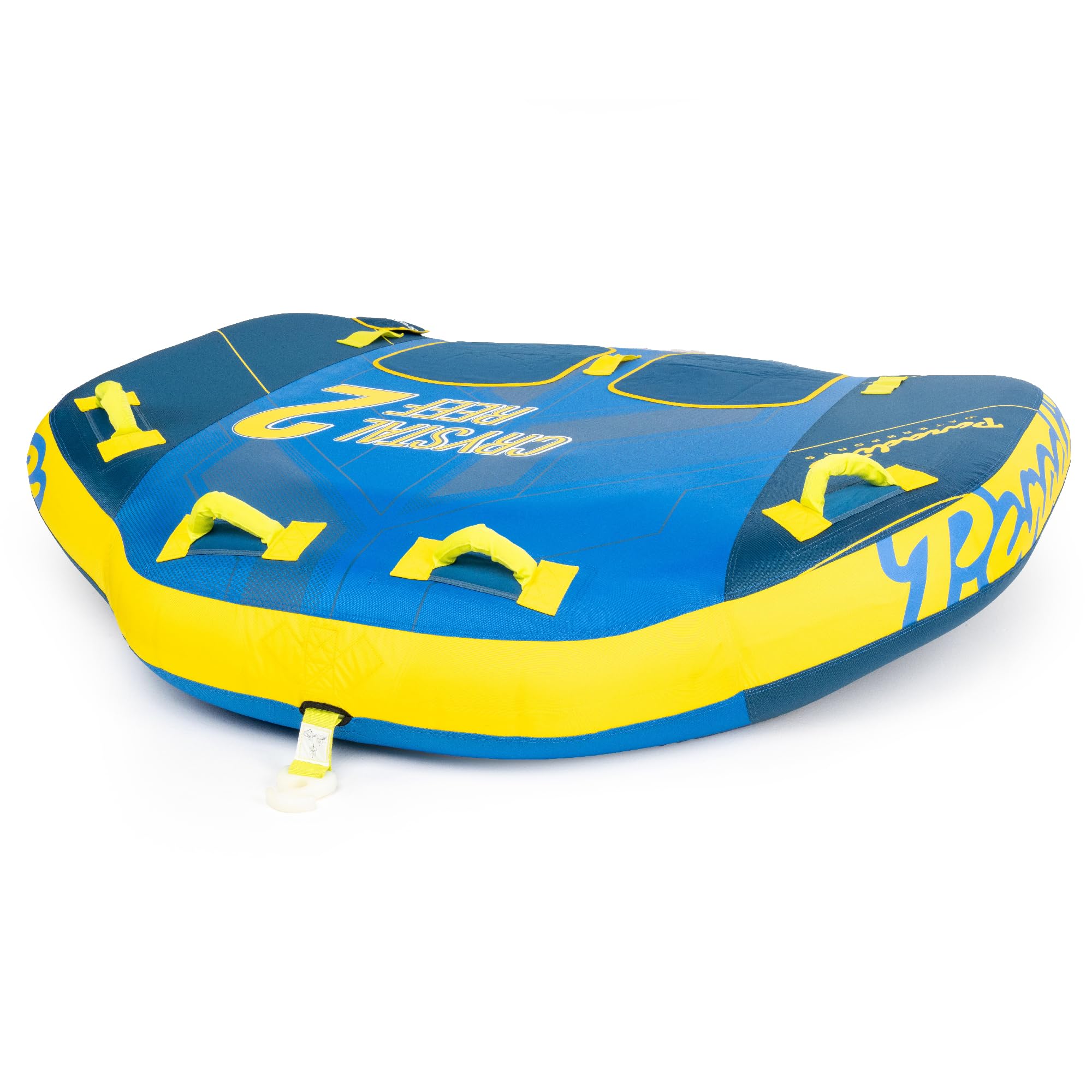 NorEast Outdoors Paradise Water Sports - Crystal Reef Towable Tube for Boating - 1-2 Riders, Blue/Yellow