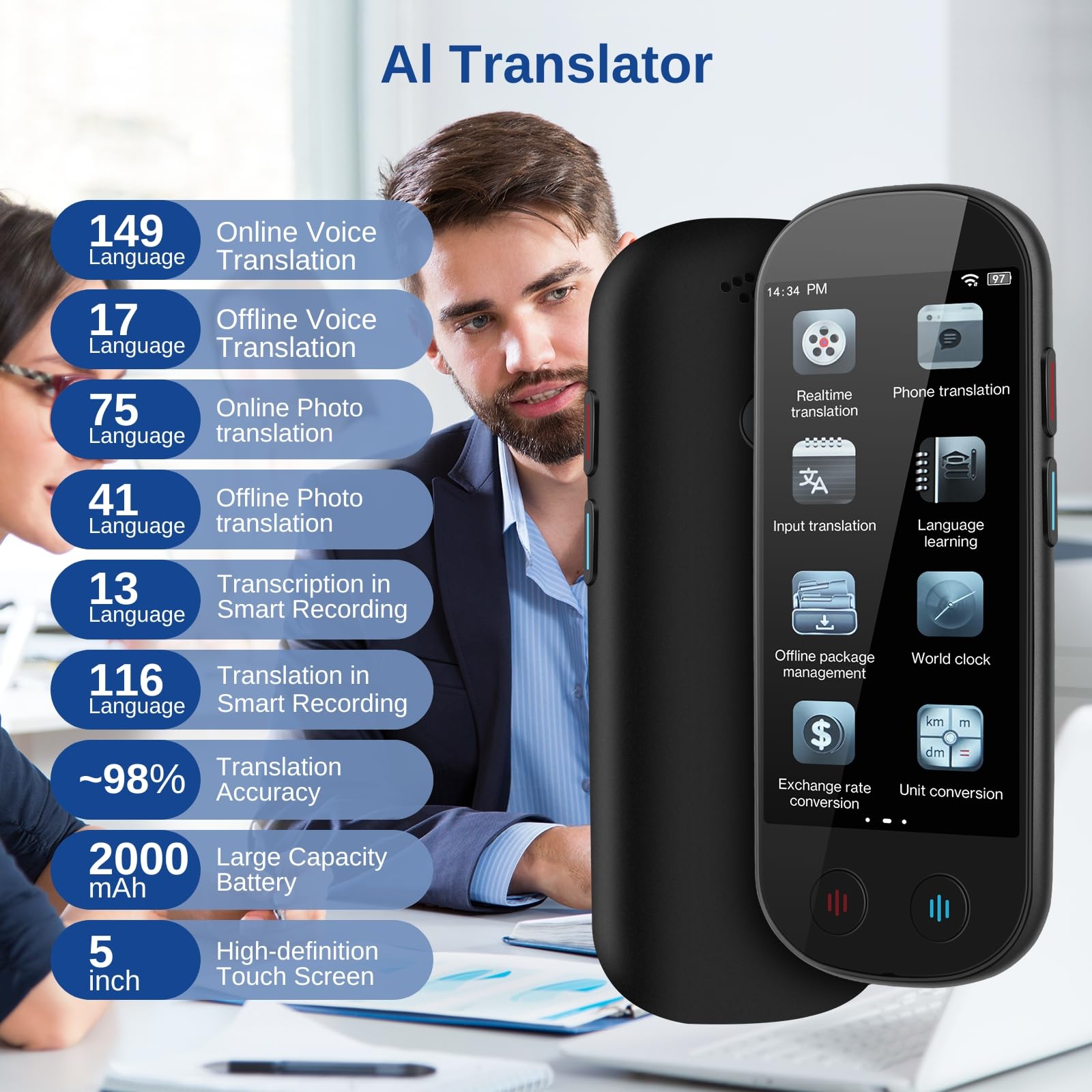 FancyDove Language Translator Device 149 Languages - Dettaglio