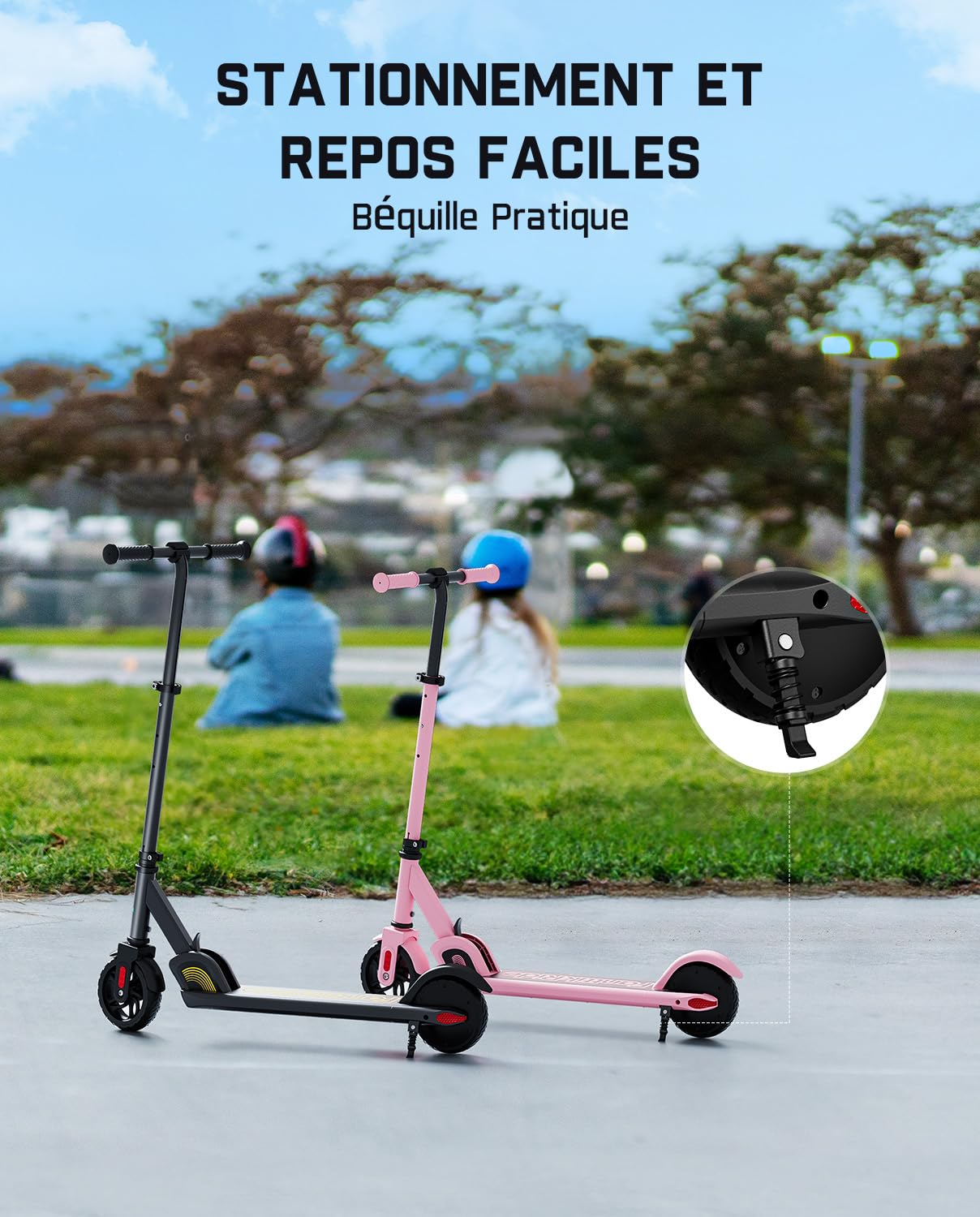 FanttikRide C9 Trottinette Électrique pour Enfants, 10/16 km/h, 8 km | Écran LED, Hauteur Réglable, Pliable et Légère, pour Enfants de 1,2 à 1,6 m, jusqu'à 60 kg