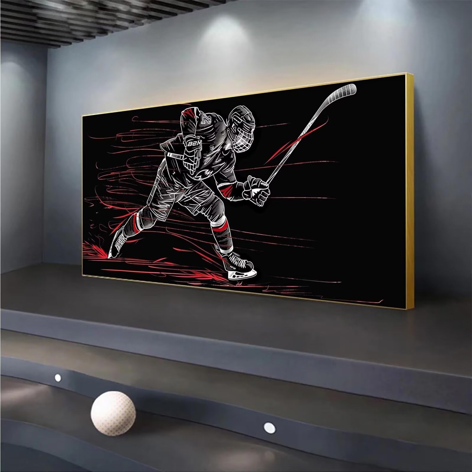5D Diamond Painting Eishockey 30x40cm - DIY Diamantbild Mit Zubehör