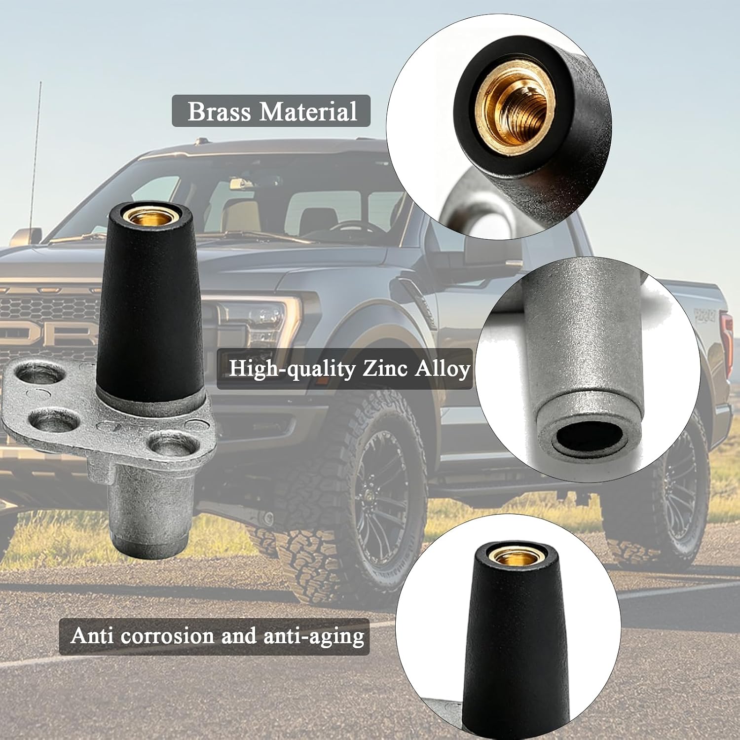 Antenna Base Mount Compatible with 2017-2021 Ford F-250 F-350 Super Duty – Direct Fit Replacement for HC3Z-18A984-A & 926-535, Car Radio Antenna Mount for Ford F250/F350 Models