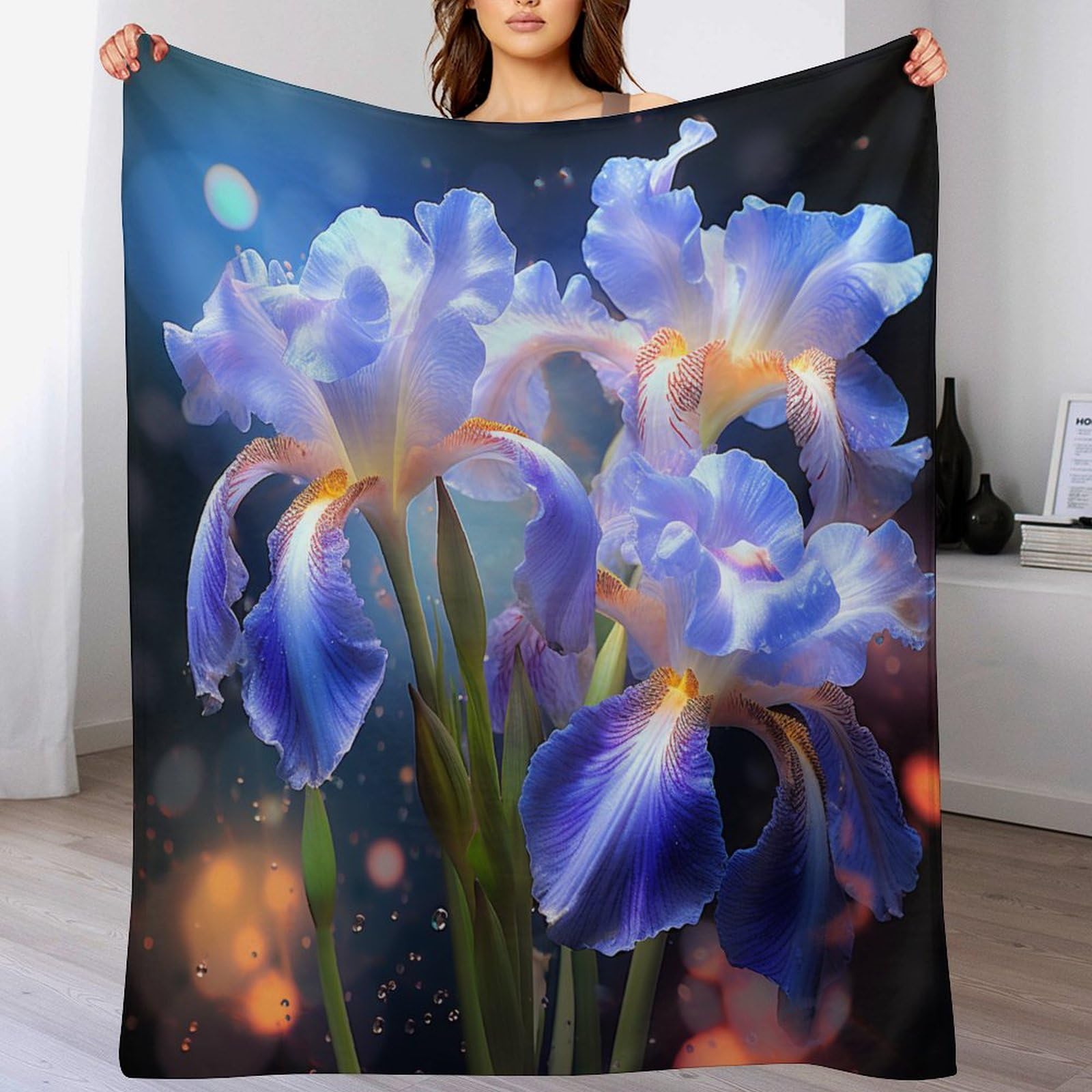 Couvertures en fleur flannel douce 150x200cm pour lit et canapé