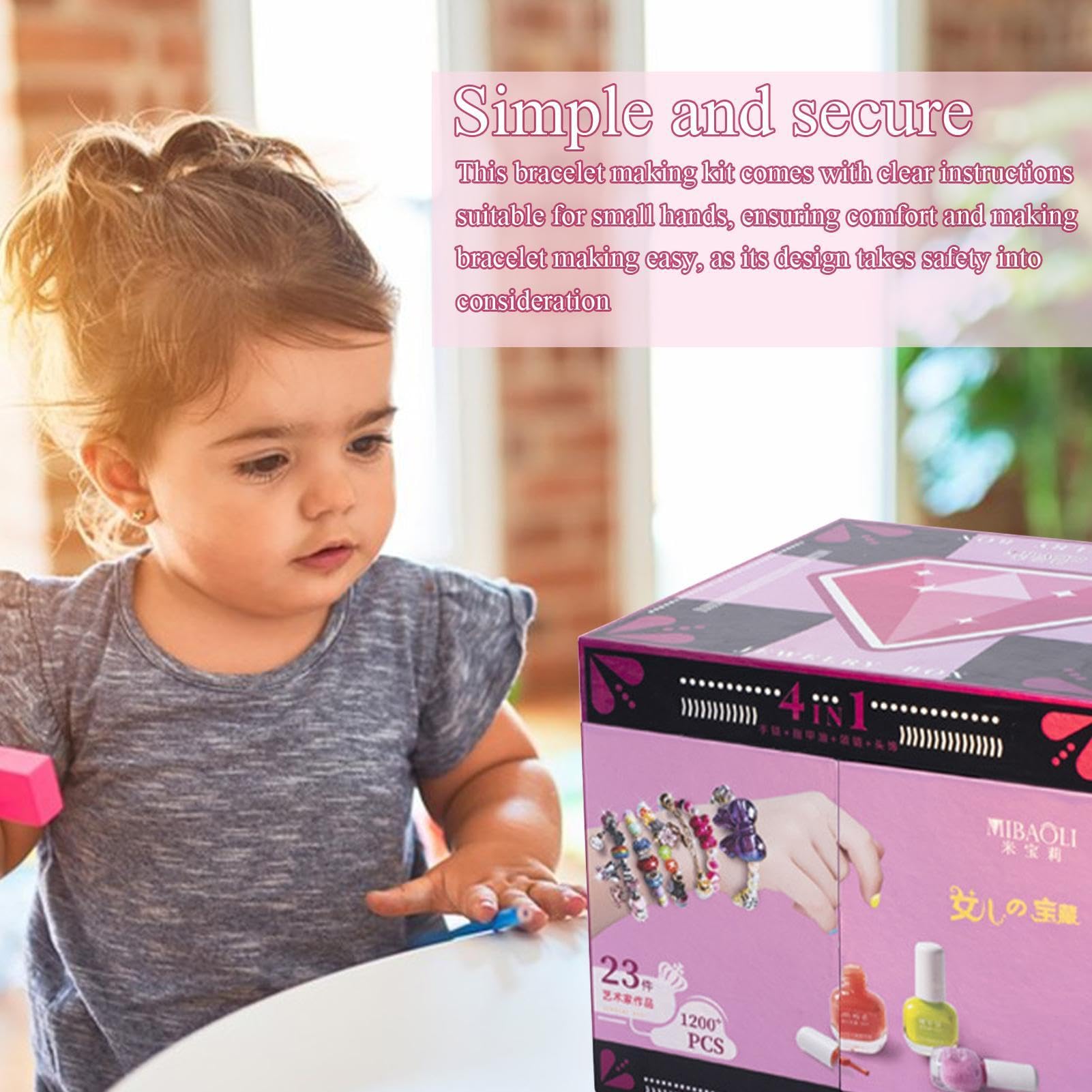 Charm-Armband-Bastelset für Mädchen, Perlen-Schmuckherstellungs-Set für kleine Mädchen, Charm-Schmuckherstellungs-Set, Zubehör, Schmuckherstellungs-Sets für , Mädchen, Kinder | Perlen-Sets für Kinder mit tragbarer Armband