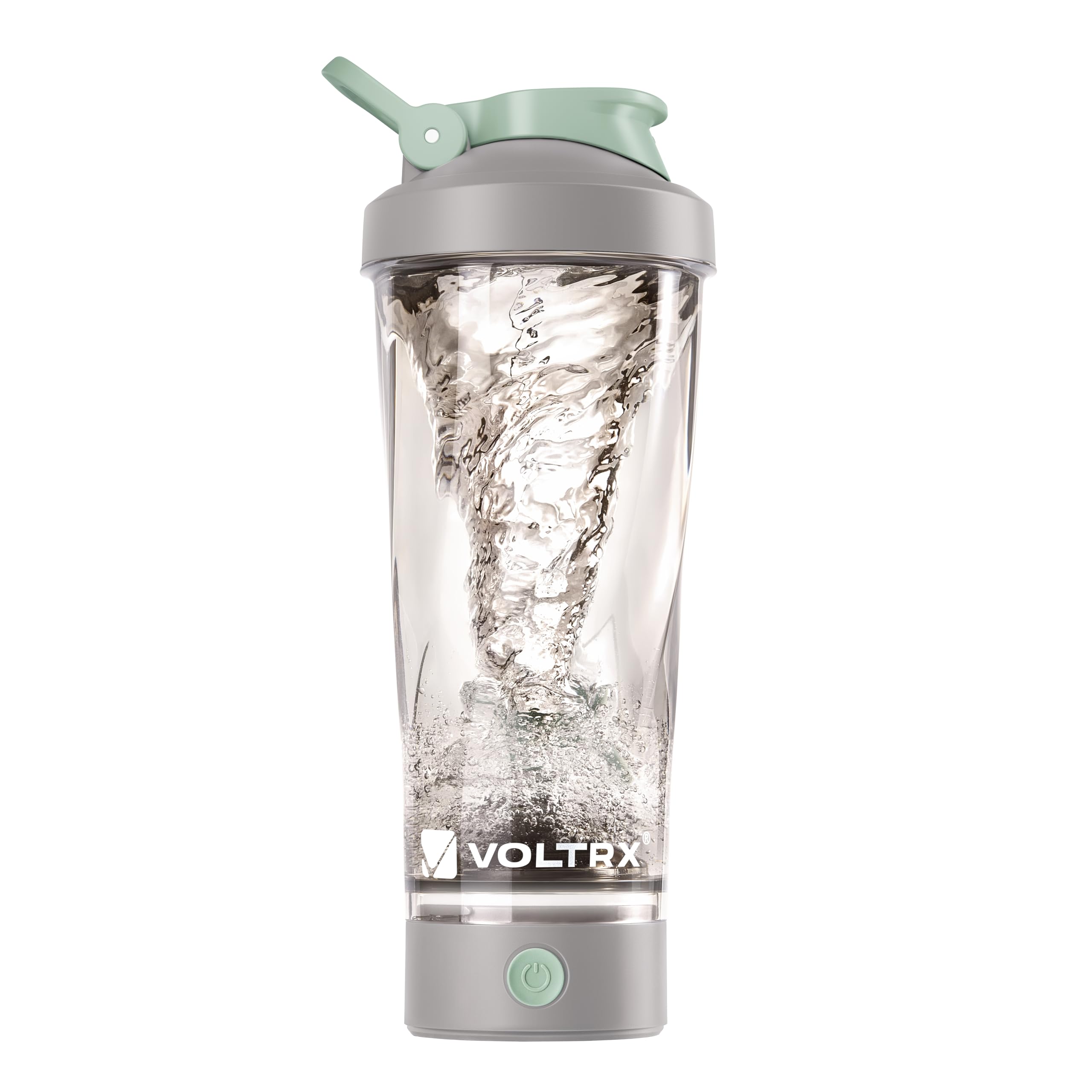 VOLTRX VortexBoost Electric Shaker Bottle, USB C Rechargeable Protein Shake Mixer, Shaker Cups for Protein Shakes and Meal Replacement Shakes, BPA-Free, Made with Tritan, Shadow Mint, 24oz
