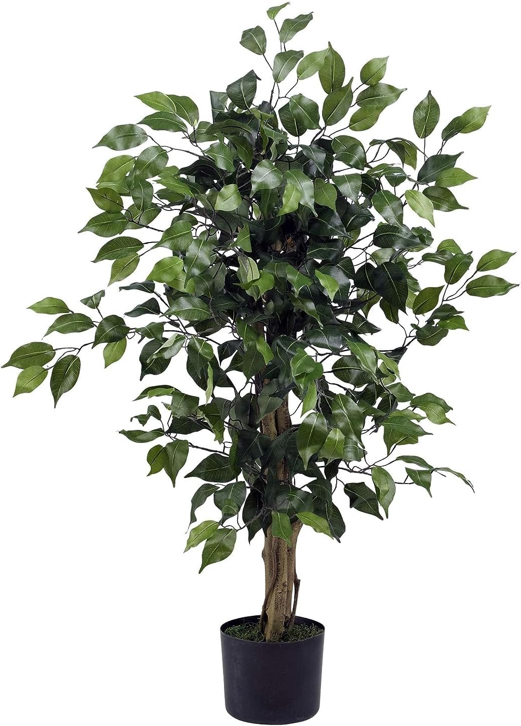 Nearly Natural 3' Ficus Silk Artificial Trees, 36in, Green 36 in Trees