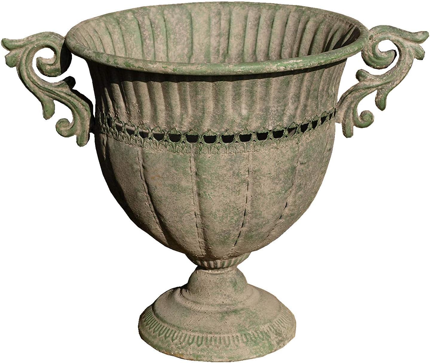 Esschert Design Metall Amphore im antiken Landhausstil Blumentopf