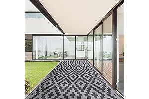 Outdoor Patio Rug 6'X 9'- Plastic Straw Rug for Patios