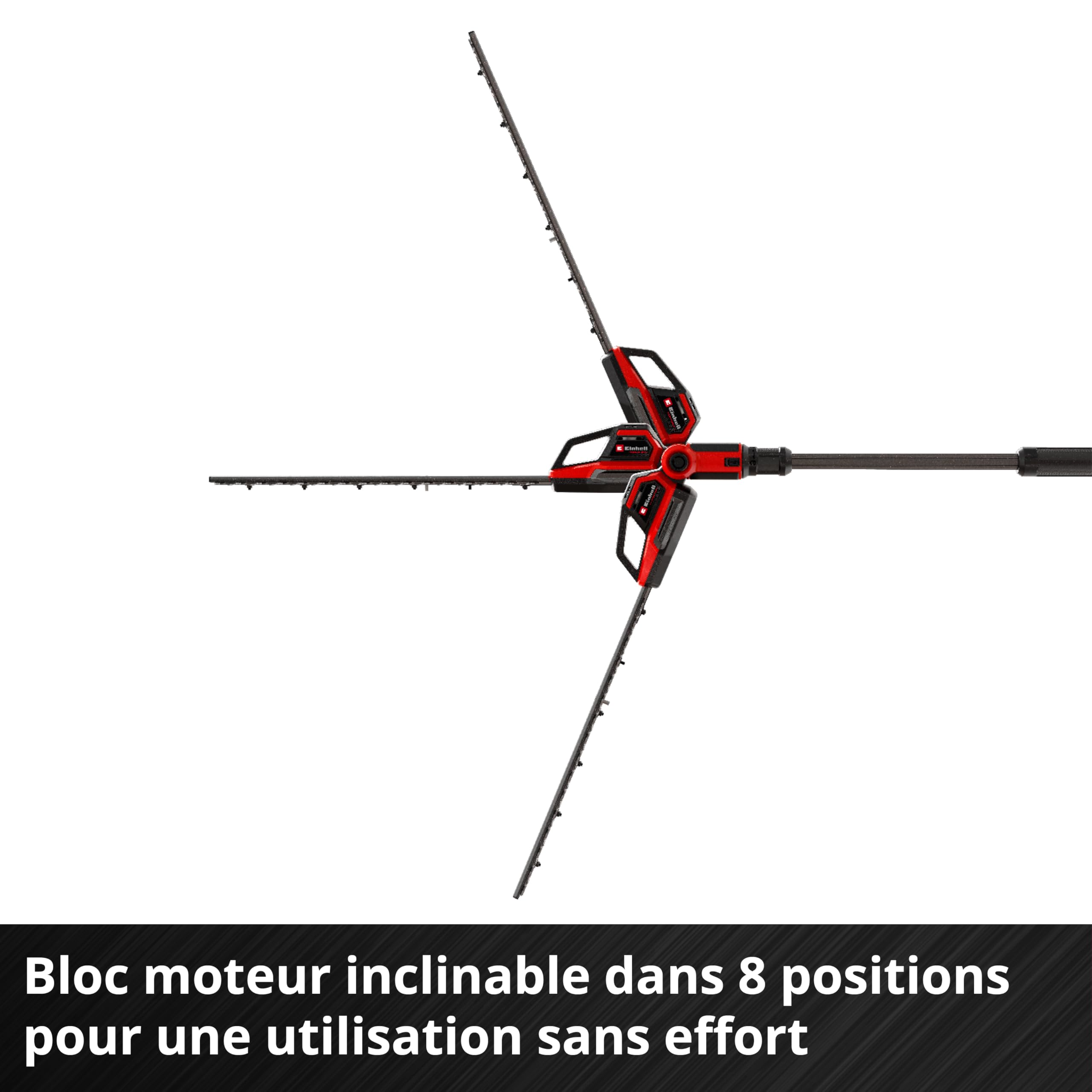 Einhell Professional Taille-haie télescopique sans fil GP-HH 18/50 Li BL-Solo Power X-Change (18V, longueur de coupe 50 cm, denture 25 mm, moteur sans charbon, inclin. dans 8 positions, sans batterie)
