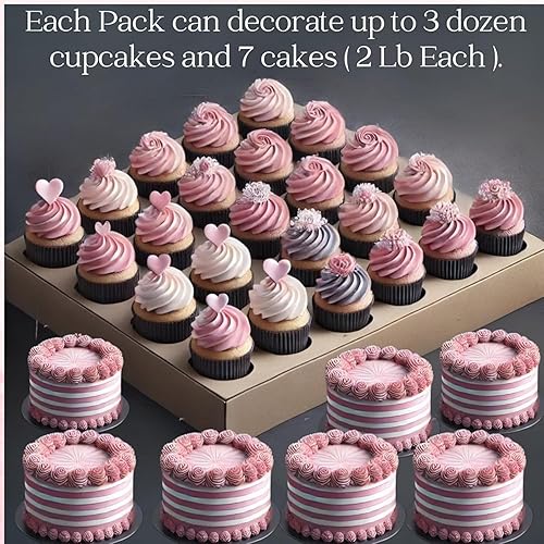 Miniatura 7 de Sprinkles - Gránulos Confect para decoración de pasteles y cupcakes, paquete surtido de 5 gránulos de princesa de hadas, mezcla de grageas corales,