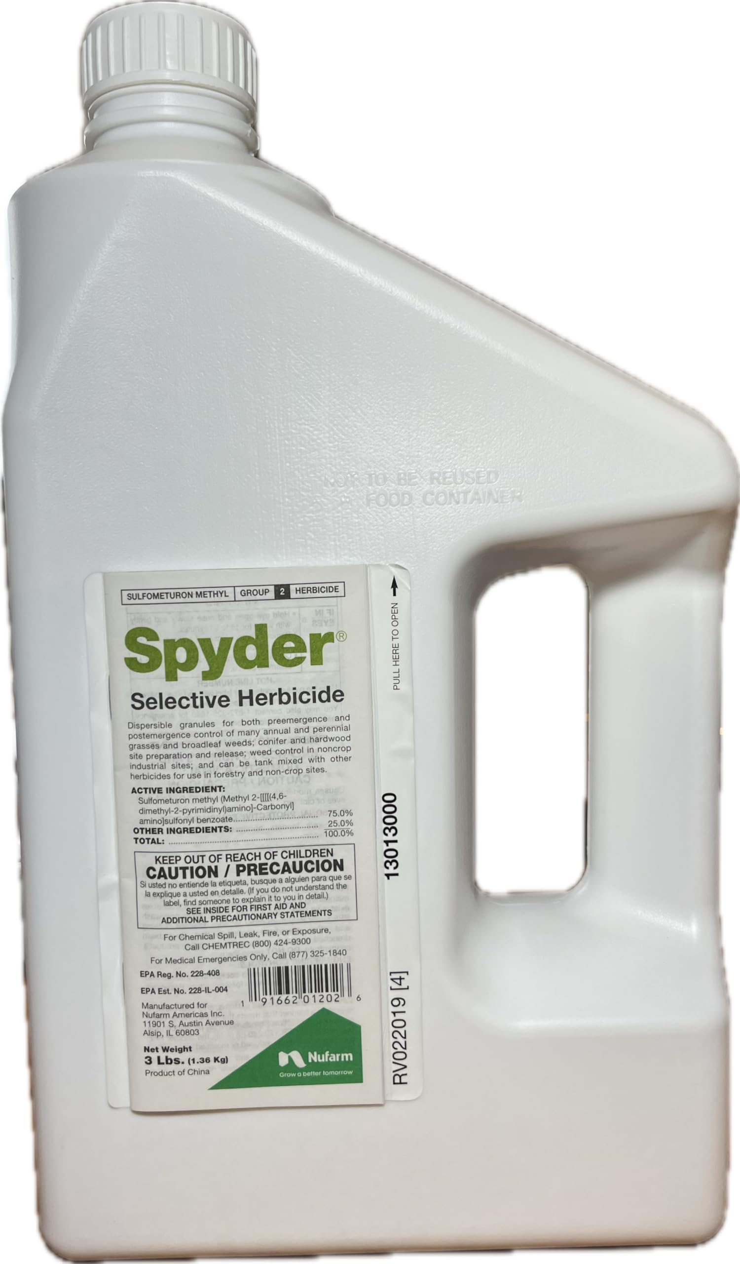 Amazon.com : Generic Spyder Herbicide (3 lbs.) SFM 75, Compare to Oust XP -  Controls Many Annual and Perennial Grasses and Broad-Leaf Weeds : Patio,  Lawn & Garden