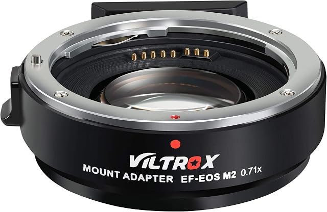VILTROX EF-EOS M2 Lens Adapter Auto Focus Reducer 0.71x Speed Booster compatible with Canon EF Lens to EOS EF-M mount EOS M3 M5 M6 M10 M50 M100