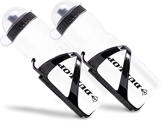 2x Dunlop Trinkflasche 750 ml Kunststoff mit Flaschenhalter weiß
