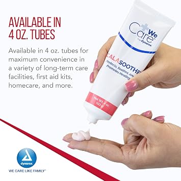 Dynarex CalaSoothe Skin Protectant Moisture Barrier Cream - Itch Cream with 20% Zinc Oxide & 0.4% Menthol for Relief of Dryness & Rash - 4 oz. Tubes, Box of 24
