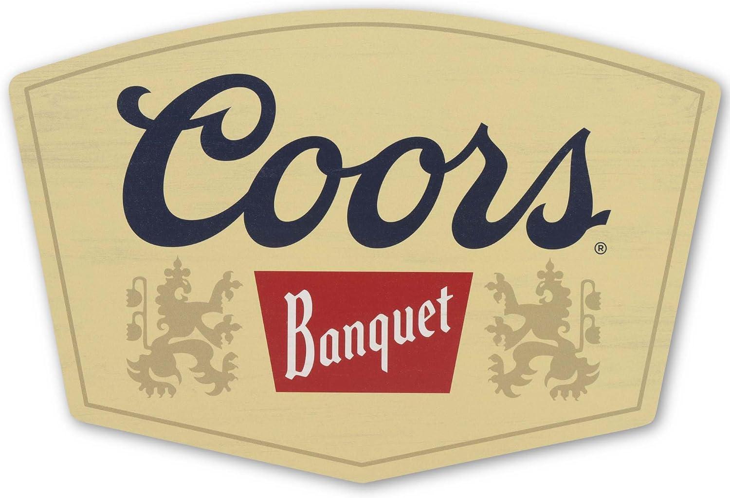 Molson Coors Banquet Vintage Wood Wall Decor - Classic Coors Sign for Man Cave, Bar or Game Room