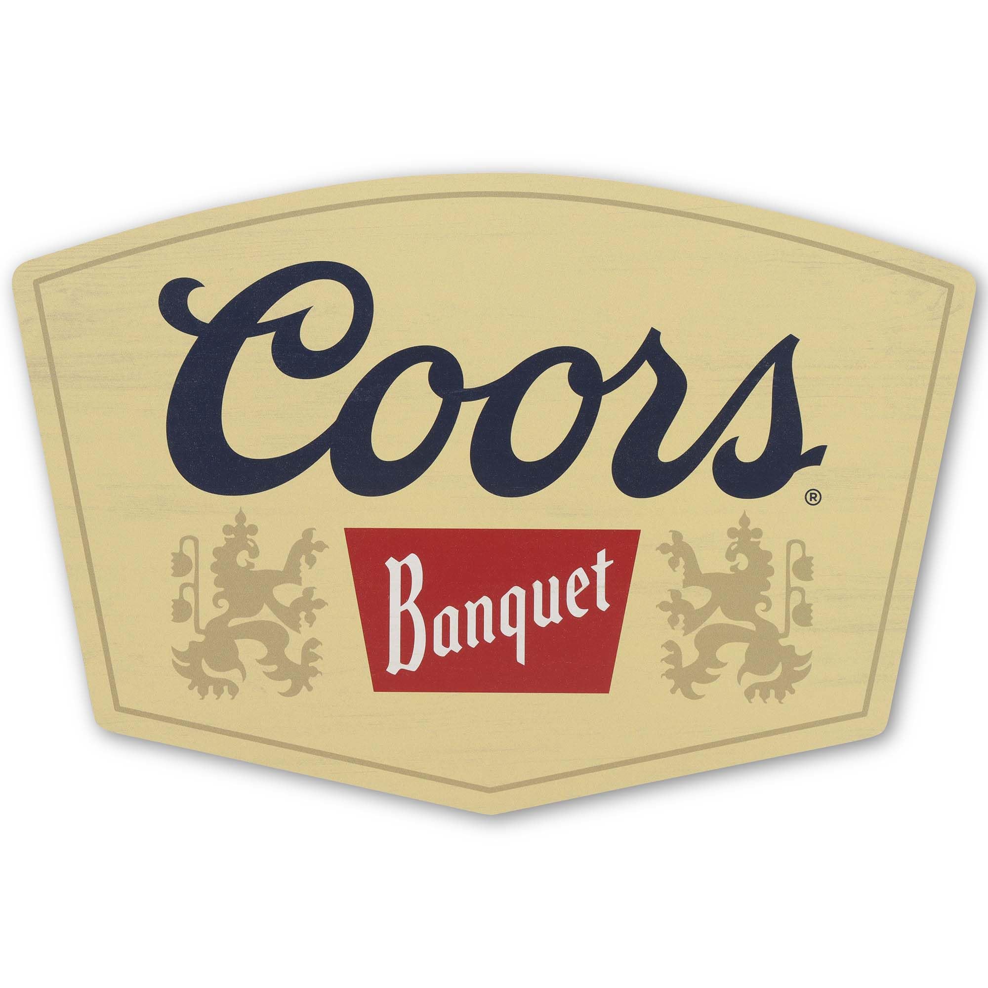 Molson Coors Banquet Vintage Wood Wall Decor - Classic Coors Sign for Man Cave, Bar or Game Room