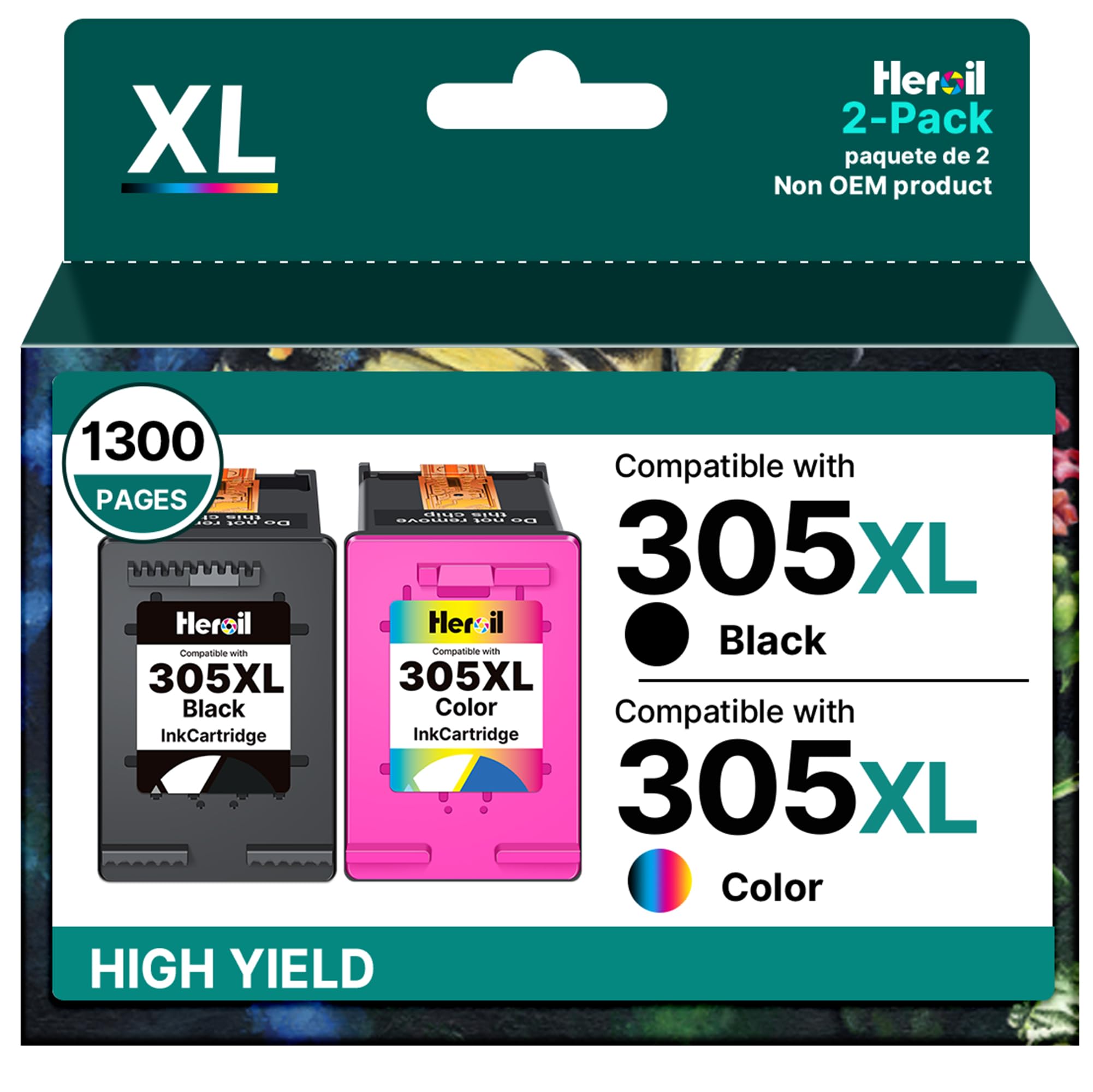 Tinta 305 305XL Cartuchos para HP 305 XL Negro y Color Compatible para HP DeskJet 2820e 2720e 2800e 2700 2722e 4120e 2823e 2822e 2721e 2700e 4100 Envy 6000 (Negro y Color, 2 Pack)