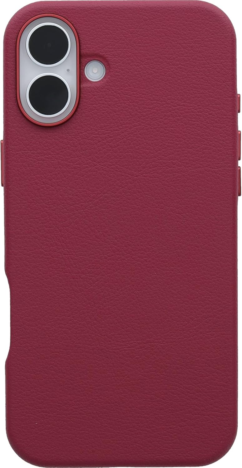 OtterBox iPhone 16 Plus Symmetry Series Cactus Leather for MagSafe - Foxberry Pink