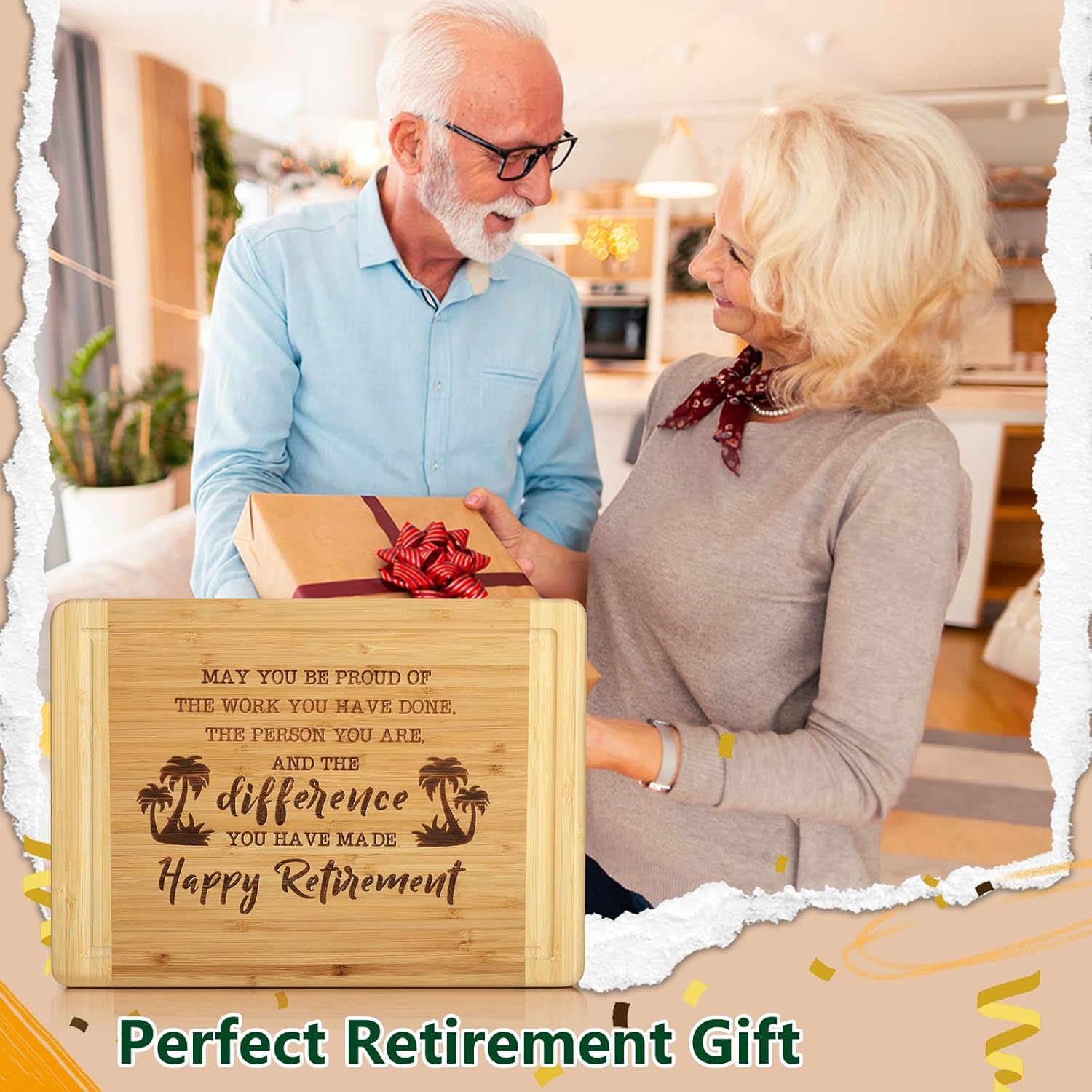 Retirement Gift for Woman 2026, Engraved Cutting Board Retirement Gifts for Women Men, Coworker Leaving Gifts Happy Retired Present for Coworker Friend Boss Teacher Nurse Mom Retired - Image 6