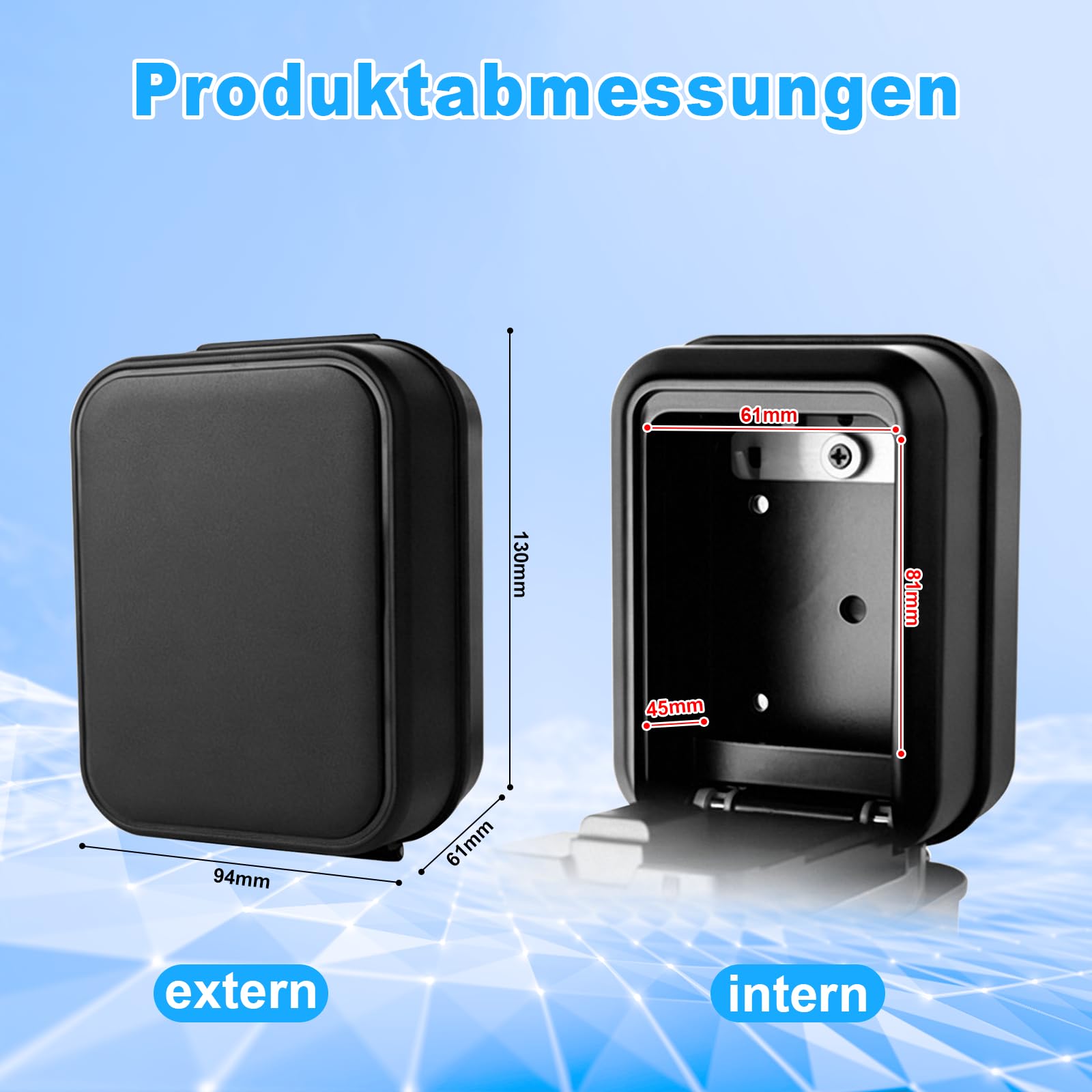 Schlüsseltresor mit Zahlencode, Smart Schlüsselbox, Key Lock Box