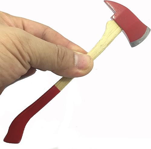 JKK Escala 16 hecha a medida de hacha de bombero roja hecha a mano hacha de bombero juguetes aptos para figura de acción de 12 pulgadas