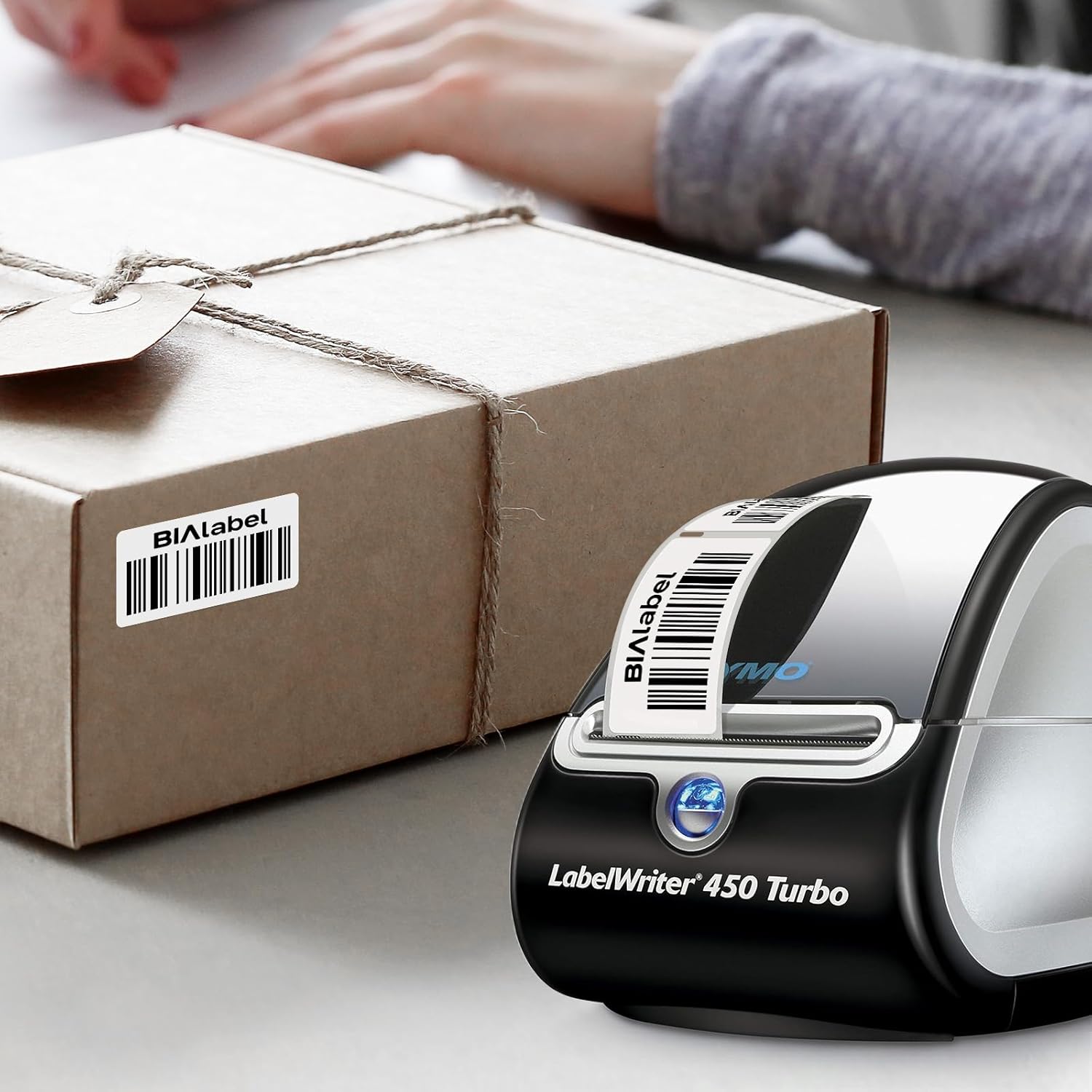 Address & Barcode Label for DYMO 30336 (1" x 2-1/8"), Compatible with DYMO LabelWriter 4XL, 450, 450 Duo, 450 Turbo, and 450 Twin Turbo (12 Rolls/6000 Labels), Not Fit 5XL & 550, BIAlabel - Image 2