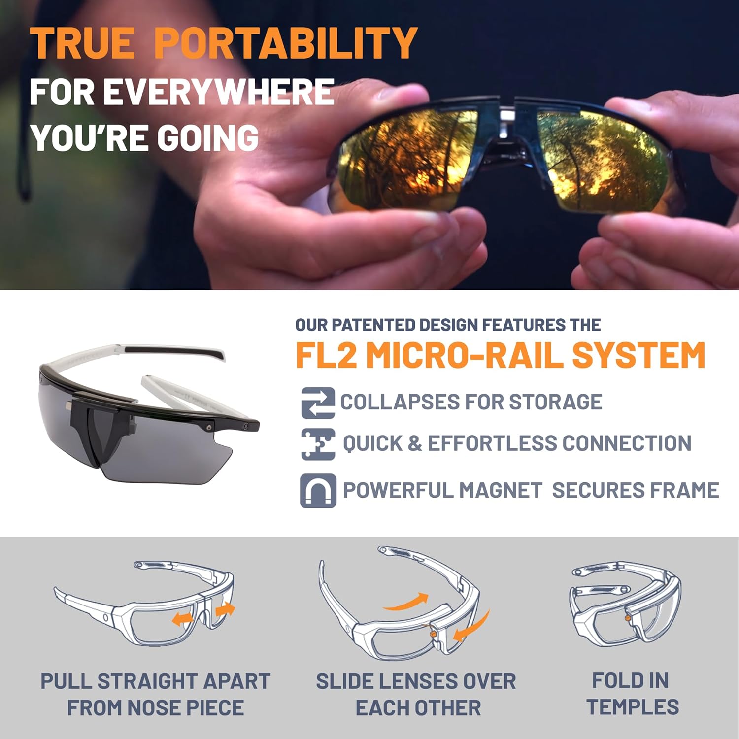 POPTICALS PopEdge Foldable Polarized Sunglasses for Men & Women – Sports Eyewear