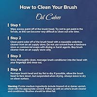 Vista 7 de Silver Brush Limited 19024 Bristlon Bright - Brocha para pintura acrílica y al óleo, tamaño 4, mango largo