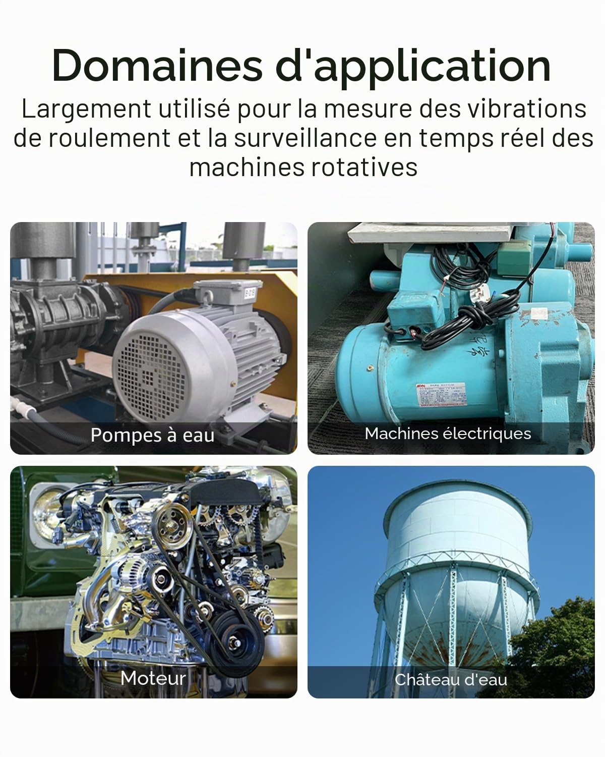 [Capteur de vibrations Modbus RS485] Transducteur étanche IP68 WTVB02-485, détecteur d'accélération de vibrations 3 axes (fréquence + déplacement + vitesse), module