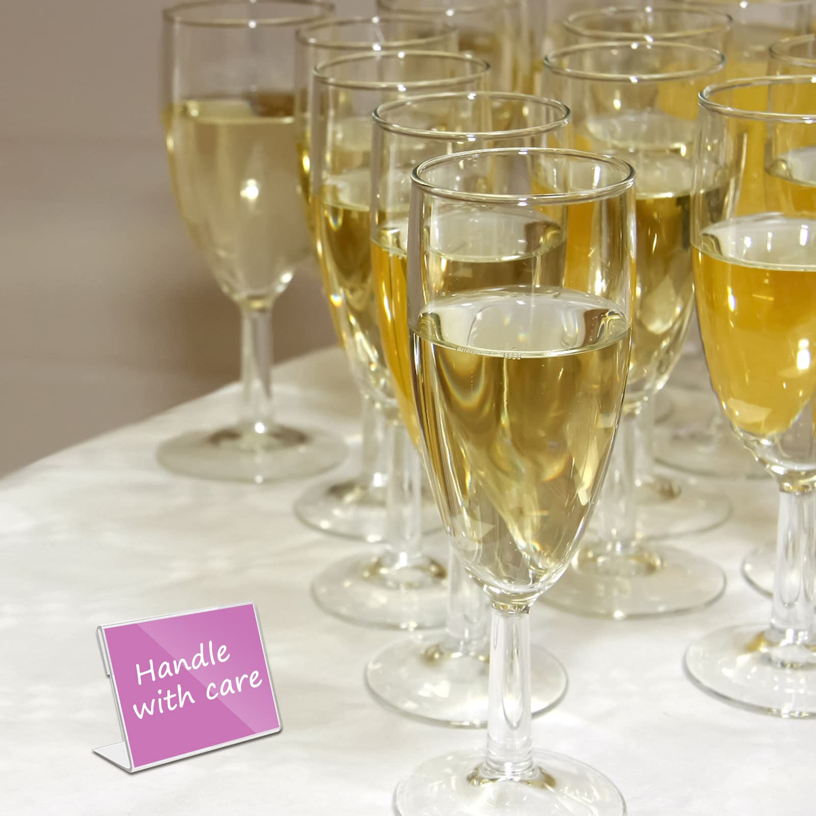 50 Pezzi Porta Etichette In Acrilico Trasparente - Mini Porta Cartellini Per Prezzi - Ideale Per Negozi E Supermercati - Foto 3