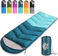 Flantree 4-Season Lightweight Waterproof Sleeping Bag for Adults & Kids - Camping Hiking Indoor Outdoor with Compression Bag