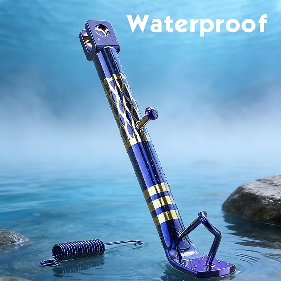 Motorcycle Side Stand, 9.84 Anti-Tip Motorcycle Parking Stabilizer, Heavy Stable Non-Slip Motorbike Side Stand Modification Accessory, Universal for Most Motorcycles