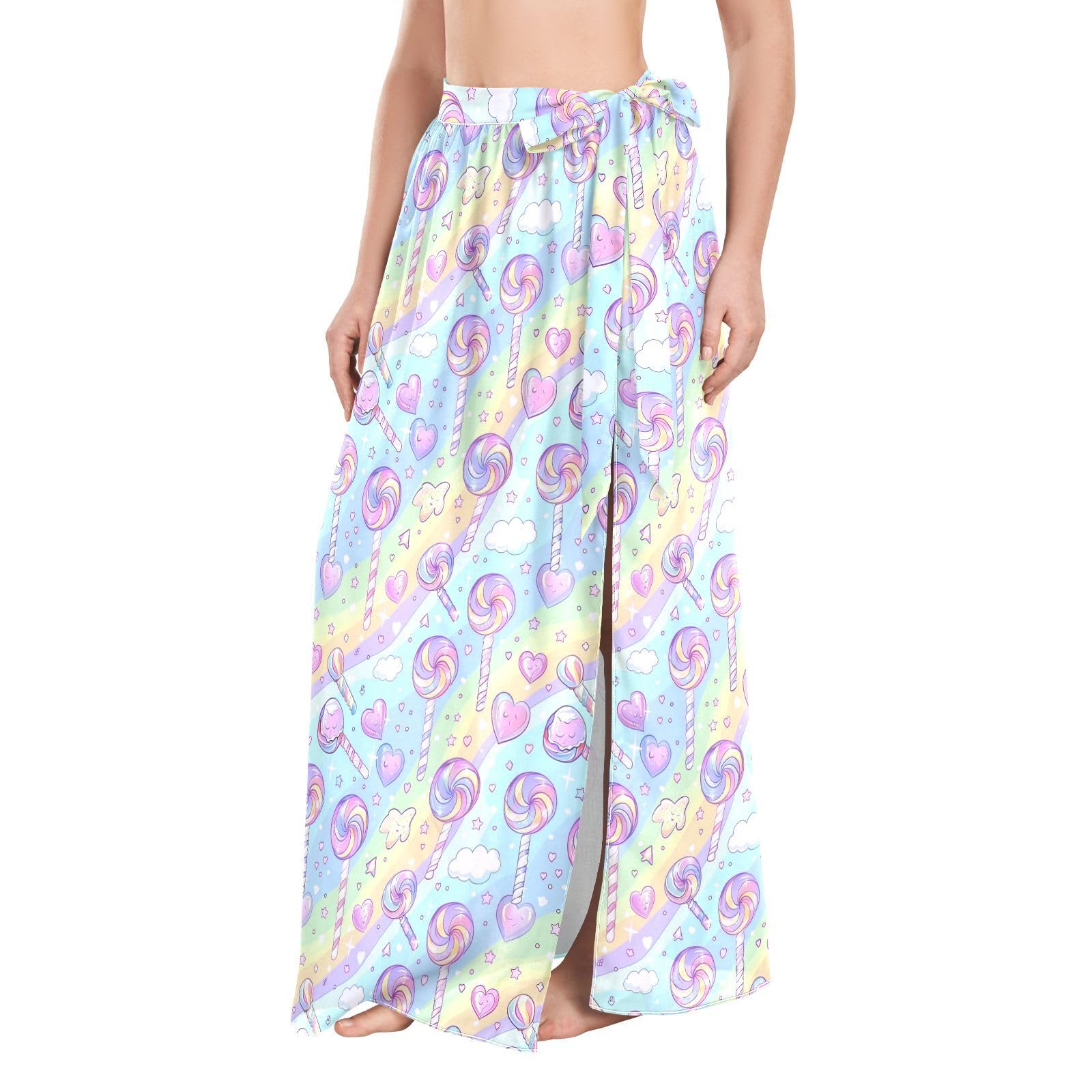 Ropa de playa mujer avec paréo à motif dessin animé coloré - 8