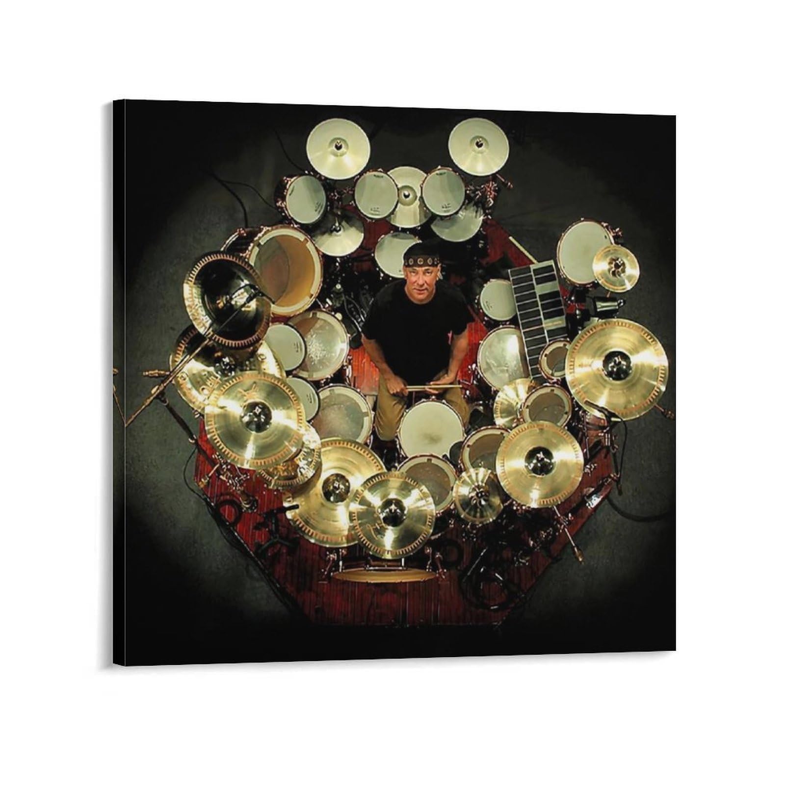 FCOIN Neil Peart Canvas Poster Wall Art Poster Scroll Canvas Painting Picture Living Room Decor Home 24x24inch(60x60cm)