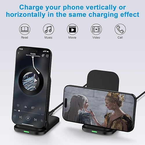 Miniatura 5 de Soporte plegable para cargador inalámbrico Samsung de carga rápida para Samsung Galaxy S25 Ultra S24 FE S23 S22 S21 S20 Z Flip7, estación de